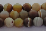 CAG8725 15.5 inches 6mm round matte madagascar agate beads