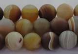 CAG8726 15.5 inches 8mm round matte madagascar agate beads