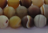 CAG8727 15.5 inches 10mm round matte madagascar agate beads