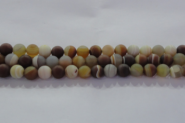 CAG8727 15.5 inches 10mm round matte madagascar agate beads