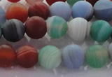 CAG8730 15.5 inches 6mm round matte madagascar agate beads