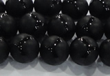 CAG8737 15.5 inches 14mm round matte tibetan agate gemstone beads