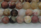 CAG8746 15.5 inches 6mm round matte rainbow agate beads