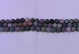 CAG8860 15.5 inches 4mm round matte india agate beads