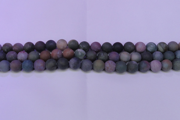 CAG8862 15.5 inches 8mm round matte india agate beads