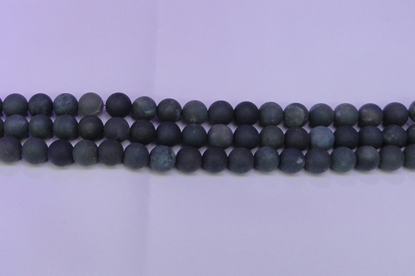 CAG8880 15.5 inches 4mm round matte moss agate beads