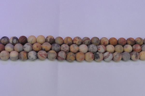 CAG8892 15.5 inches 8mm round matte crazy lace agate beads