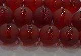 CAG8902 15.5 inches 8mm round matte red agate beads wholesale