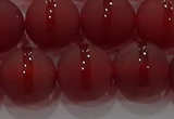 CAG8903 15.5 inches 10mm round matte red agate beads wholesale