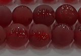 CAG8907 15.5 inches 6mm round matte red agate beads wholesale