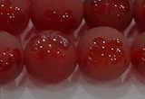 CAG8916 15.5 inches 12mm round matte red agate beads wholesale