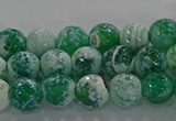 CAG9007 15.5 inches 6mm faceted round fire crackle agate beads