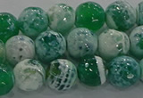 CAG9008 15.5 inches 8mm faceted round fire crackle agate beads