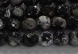 CAG9029 15.5 inches 6mm faceted round fire crackle agate beads