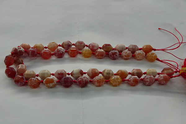 CAG9064 15.5 inches 10*14mm nuggets fire crackle agate beads