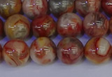 CAG9103 15.5 inches 10mm round red crazy lace agate beads