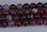 CAG9120 15.5 inches 4mm round red lightning agate beads