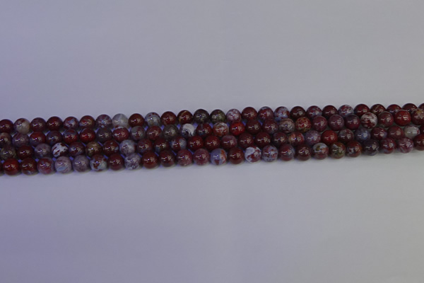 CAG9120 15.5 inches 4mm round red lightning agate beads