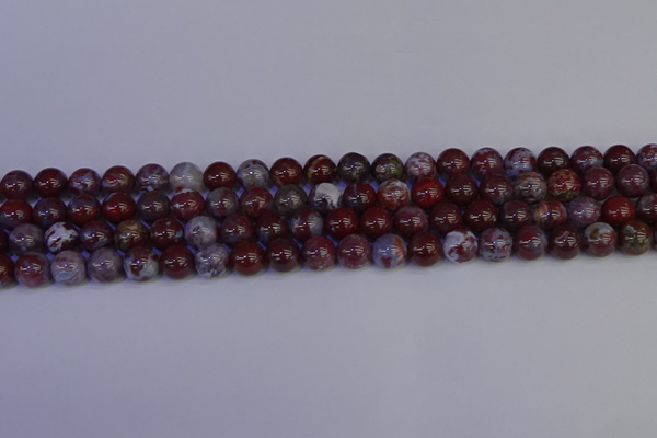 CAG9122 15.5 inches 8mm round red lightning agate beads