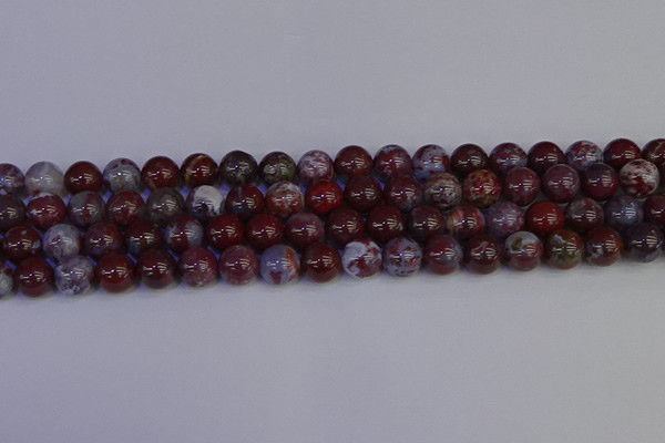 CAG9123 15.5 inches 10mm round red lightning agate beads