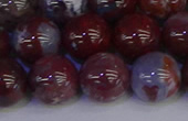 CAG9125 15.5 inches 14mm round red lightning agate beads