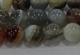 CAG9150 15.5 inches 10mm round line agate beads wholesale