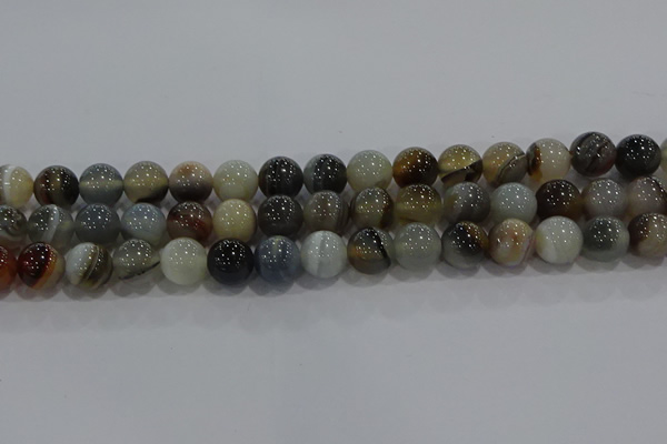 CAG9151 15.5 inches 12mm round line agate beads wholesale