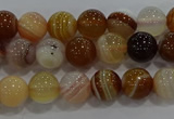 CAG9155 15.5 inches 6mm round line agate beads wholesale