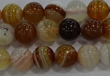 CAG9156 15.5 inches 8mm round line agate beads wholesale