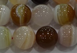 CAG9159 15.5 inches 14mm round line agate beads wholesale