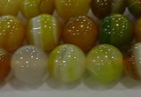 CAG9167 15.5 inches 14mm round line agate beads wholesale