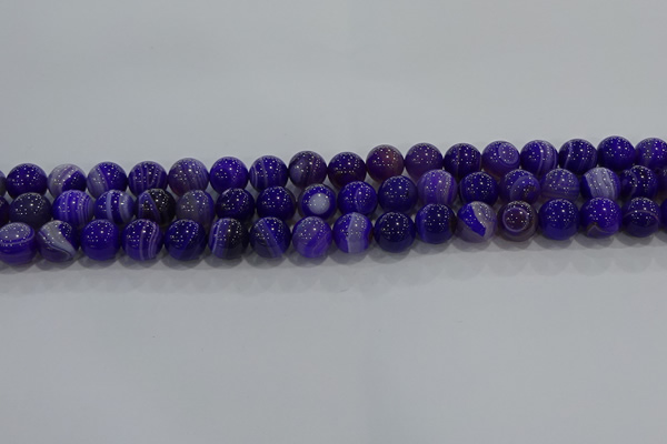 CAG9171 15.5 inches 8mm round line agate beads wholesale