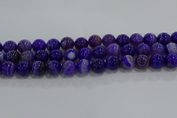 CAG9174 15.5 inches 14mm round line agate beads wholesale