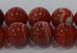 CAG9180 15.5 inches 12mm round line agate beads wholesale