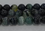 CAG9185 15.5 inches 6mm round line agate beads wholesale