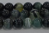 CAG9186 15.5 inches 8mm round line agate beads wholesale