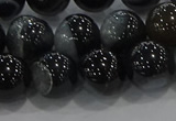 CAG9188 15.5 inches 12mm round line agate beads wholesale