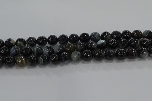 CAG9188 15.5 inches 12mm round line agate beads wholesale