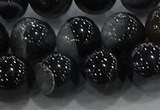 CAG9189 15.5 inches 14mm round line agate beads wholesale