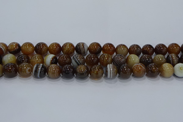 CAG9196 15.5 inches 12mm round line agate gemstone beads