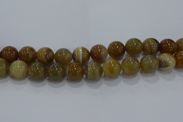 CAG9198 15.5 inches 16mm round line agate gemstone beads