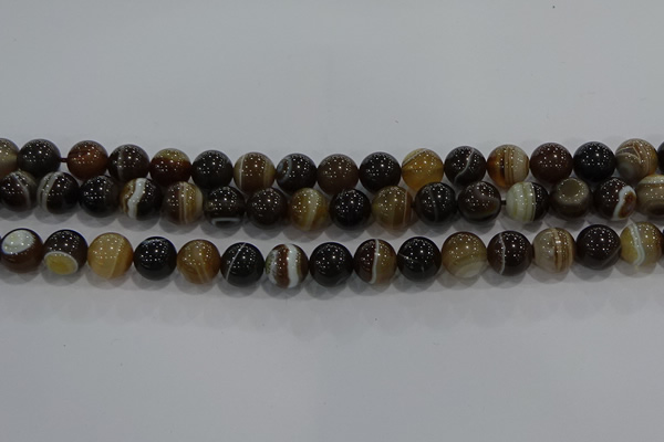 CAG9204 15.5 inches 10mm round line agate gemstone beads