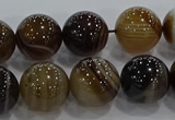 CAG9205 15.5 inches 12mm round line agate gemstone beads