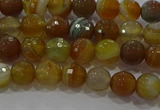 CAG9212 15.5 inches 6mm faceted round line agate gemstone beads