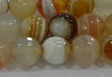 CAG9223 15.5 inches 10mm faceted round line agate beads wholesale