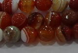 CAG9231 15.5 inches 8mm faceted round line agate beads wholesale