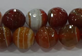 CAG9232 15.5 inches 10mm faceted round line agate beads wholesale