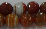 CAG9233 15.5 inches 12mm faceted round line agate beads wholesale