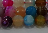 CAG9258 15.5 inches 10mm faceted round line agate beads wholesale