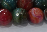 CAG9268 15.5 inches 16mm faceted round line agate beads wholesale